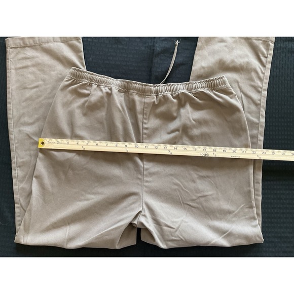 Appleseed's Women's Slacks Khaki, Elastic Tie Waistband, Straight Leg Size 16 - Picture 7 of 10